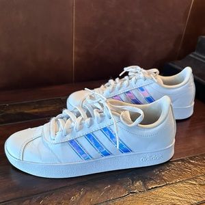 Adidas girls while shoes